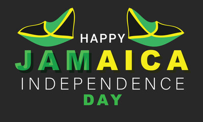 Jamaica happy independence day. background, banner, card, poster, template. Vector illustration.
