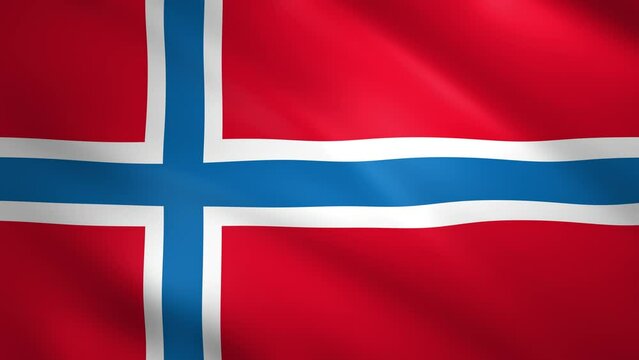 Norway flag waving in the wind