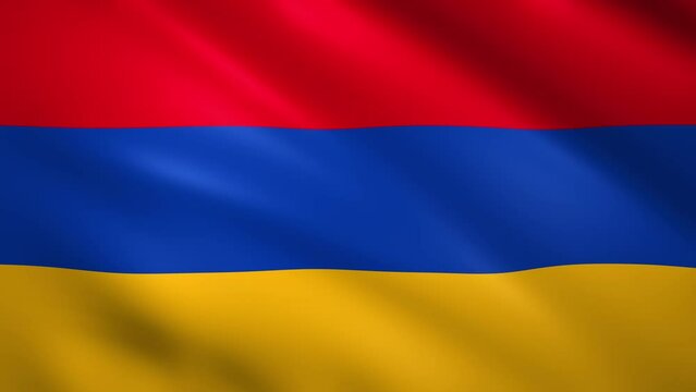 Armenia flag moves slightly in the wind