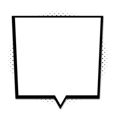 Square  Speech bubble,  quote frame, black and white,  dots, transparent background