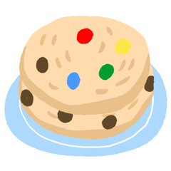 Cute cartoon sweet cookie vector.
