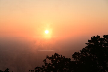 sunrise over the mountains