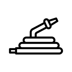Obraz premium Fire hose vector icon color editable