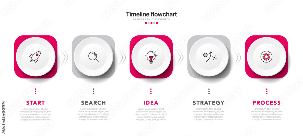 Poster timeline infographic design with options or steps. infographics for business concept. can be used fo