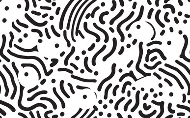 Simple black and white abstract seamless pattern