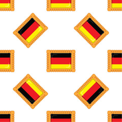 Pattern cookie with flag country Germany in tasty biscuit