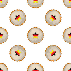 Pattern cookie with flag country Germany in tasty biscuit