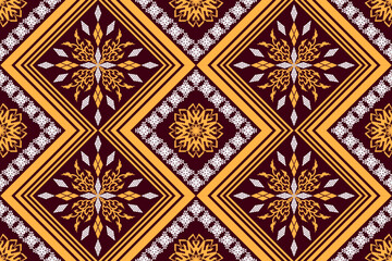 Ikat Figure aztec embroidery style. Geometric ethnic oriental traditional art pattern.Design for ethnic background,wallpaper,fashion,clothing,wrapping,fabric,element,sarong,graphic,vector illustration