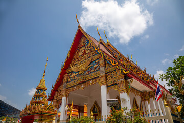 Little colorful Buddhist temple in Thailand