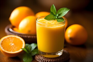 Fototapeta premium Orange juice background