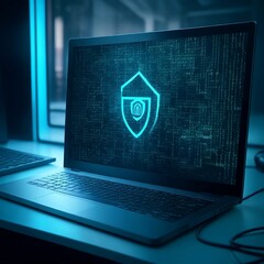 Cybersecurity privacy of data protection, businessman using laptop Secure encryption technology, security Internet access, security encryption of user private data, business confidentiality