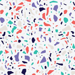 Terrazzo background pattern design,Vector terrazzo texture. Modern surface abstract seamless pattern. Granite background