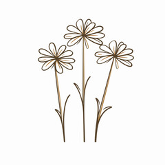 Detailed vector illustration of an elegant daisy blossom.