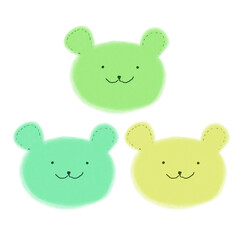 ふわふわのクマさん(パステル風)