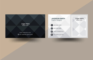 Double-sided creative and modern business card template. Vector illustration.