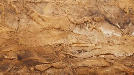 A close up of limestone, sandstone, vibrant golden yellow rough stone surface. Generative AI warm yellow natural background