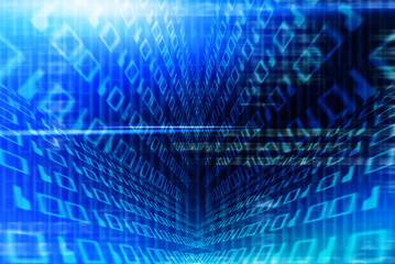 Abstract binary code background