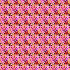 Cute seamless valentine heart pattern in cute pinkish colors.   - 609128485