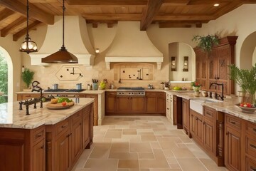 Fototapeta na wymiar Kitchen mediterranean-style interior design