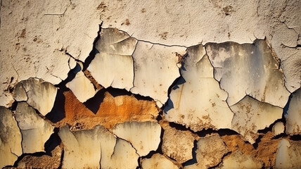 Abstract background of old cracked concrete wall. Generative AI