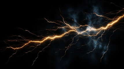 lightning in the night sky.generative ai