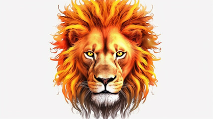 lion head isolated.generative ai