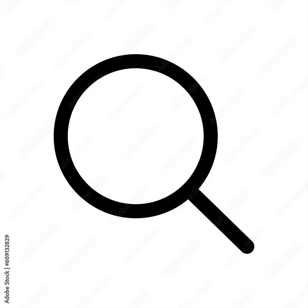 Aufkleber search magnifying glass flat icon for apps and websites. vector 10 eps.
