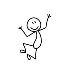 stickman Vector silhouette