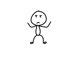 stickman Vector silhouette