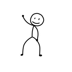 stickman Vector silhouette