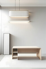Aesthetic interiors and office spaces. Generative AI