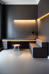 Aesthetic interiors and office spaces. Generative AI