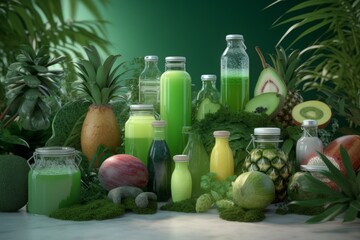 Healthy food smoothies shakes milkshakes, nutrition foods rich in vitamins, minerals and other nutrients, Created with generative AI tools