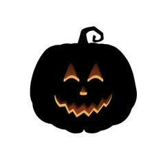 Halloween scary pumpkin Holiday cartoon concept