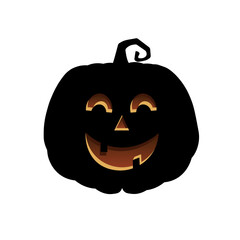 Halloween scary pumpkin Holiday cartoon concept