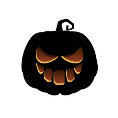 Halloween scary pumpkin Holiday cartoon concept