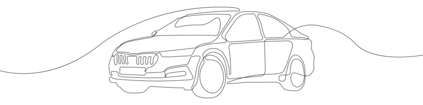 recommend clip art: Car icon line continuous drawing vector. One line Car icon vector background. Car rental icon. Continuous outline of a Car logo icon.