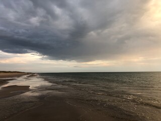sunset over the sea
