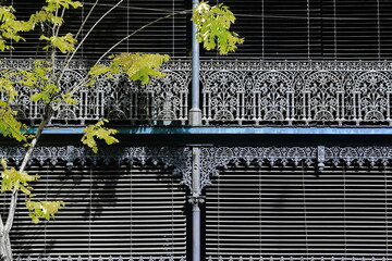 Victorian Filigree style verandahs with cast iron screens on Barcom Avenue, Darlinghurst....