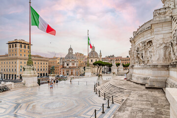 Altare della Patria, Altar of the Fatherland also known as the National Monument to Victor Emmanuel II, Rome Italy