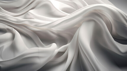 Obraz premium Colorful abstract 3d background. Soft flowing silk fabric created with Generative AI Technology