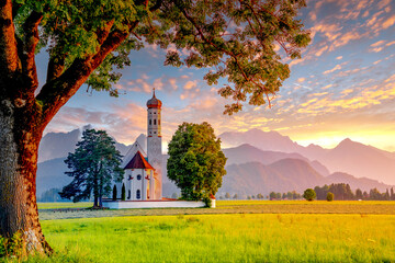 Sankt Coloman, Kirche, Schwangau, Bayern, Deutschland 