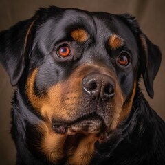 Fototapeta premium Rottweiler's Warm and Loving Expression