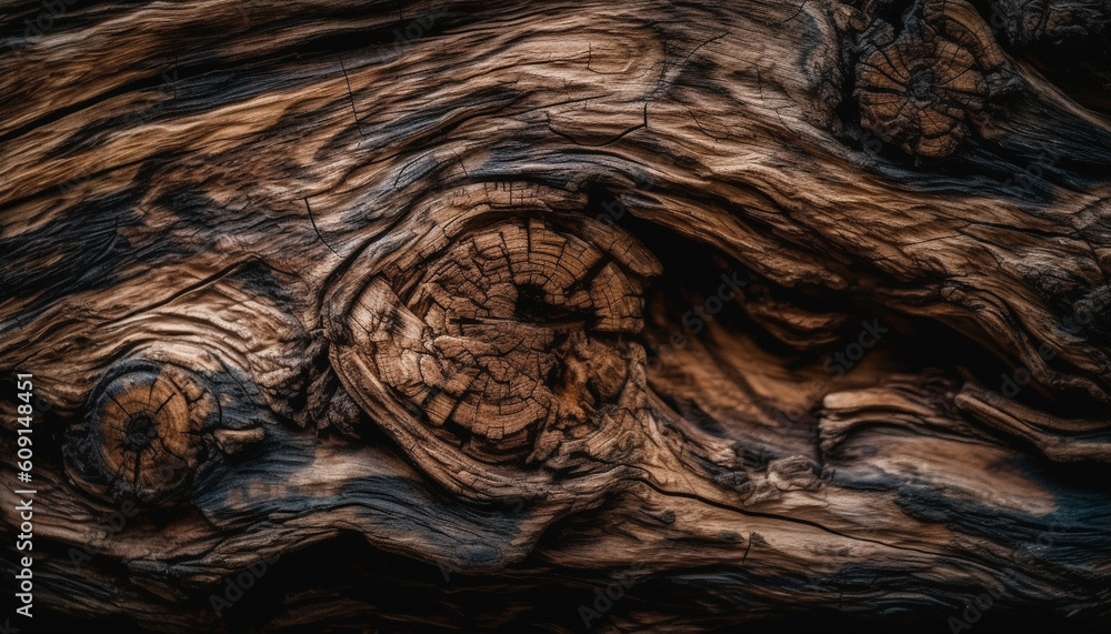 Poster abstract textured effect on old tree trunk generated by ai