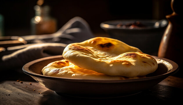 Freshly Baked Homemade Bread, Ready To Eat Snack Generated By AI