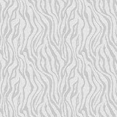 Tiger gray seamless pattern. Vector animal skin print. Fashion silver organic texture.