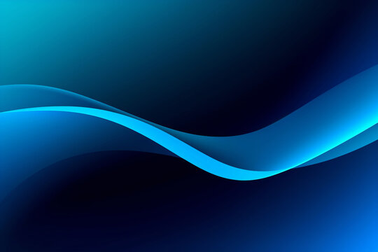 Blue Gradient Swoosh Abstract Background with Copy Space