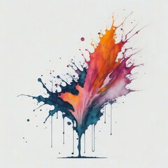 abstract watercolor background with splashes ai generated