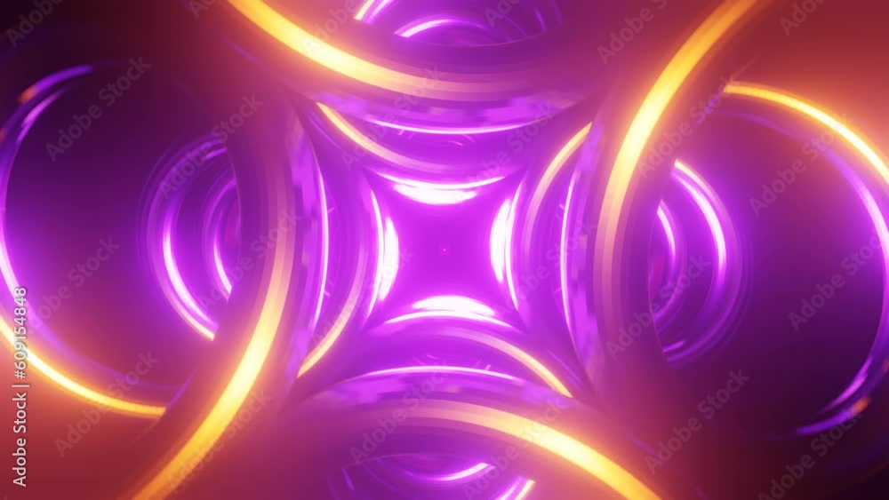 Poster seamless loop of pulsating surreal futuristic visuals