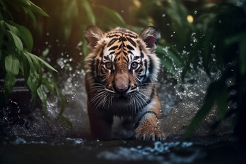 Fototapeta na wymiar Nahaufnahme Tiger